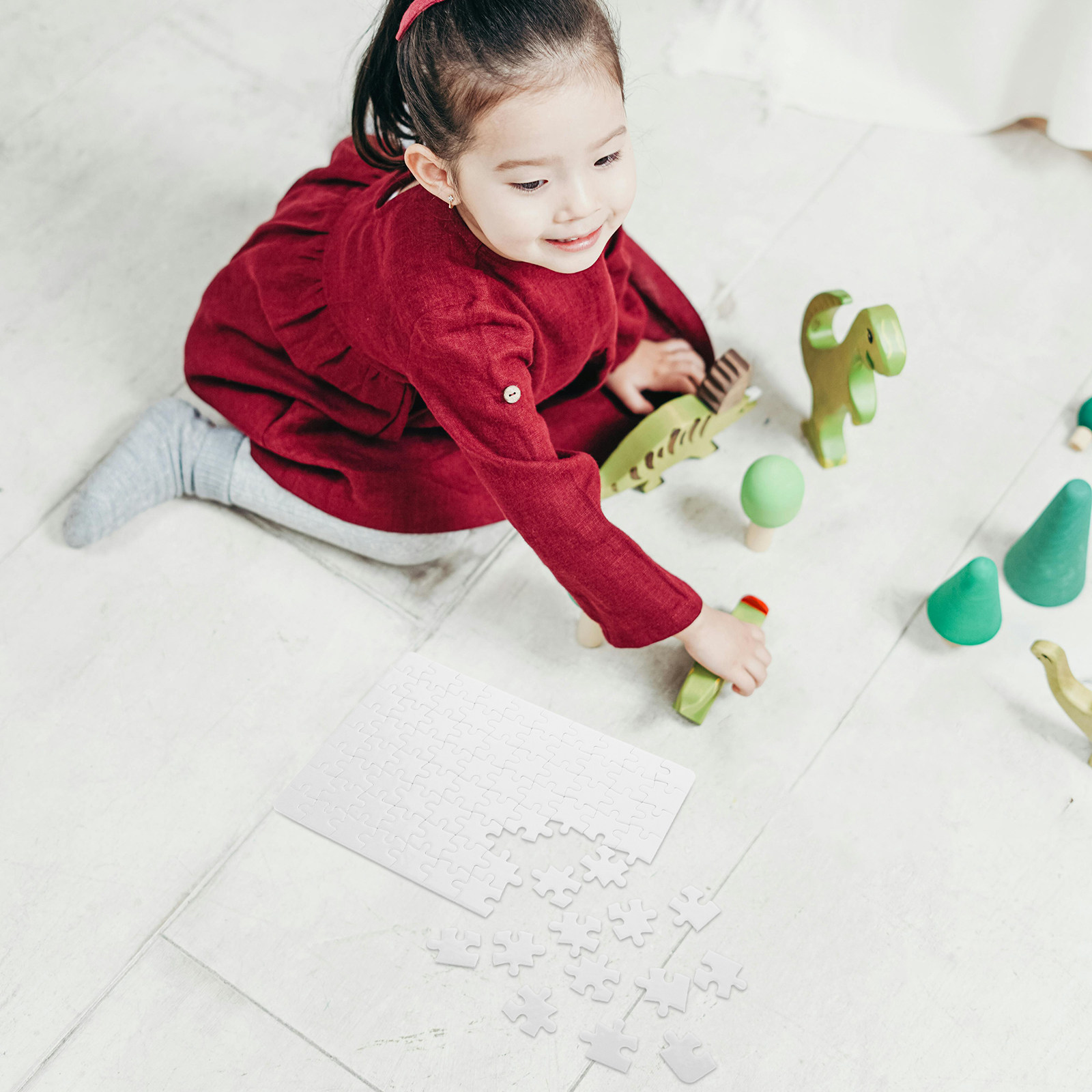 ชิ้นจิ๊กซอว์เปล่า 4 แผ่น สีขาว - Puzzle Blank White บทวิจารณ์และราคา